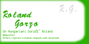 roland gorzo business card