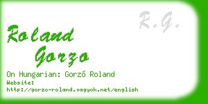 roland gorzo business card